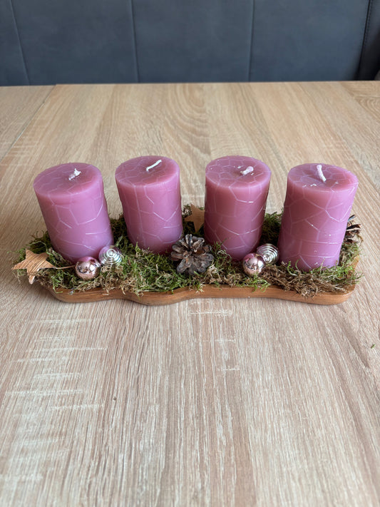 Adventskranz rosa